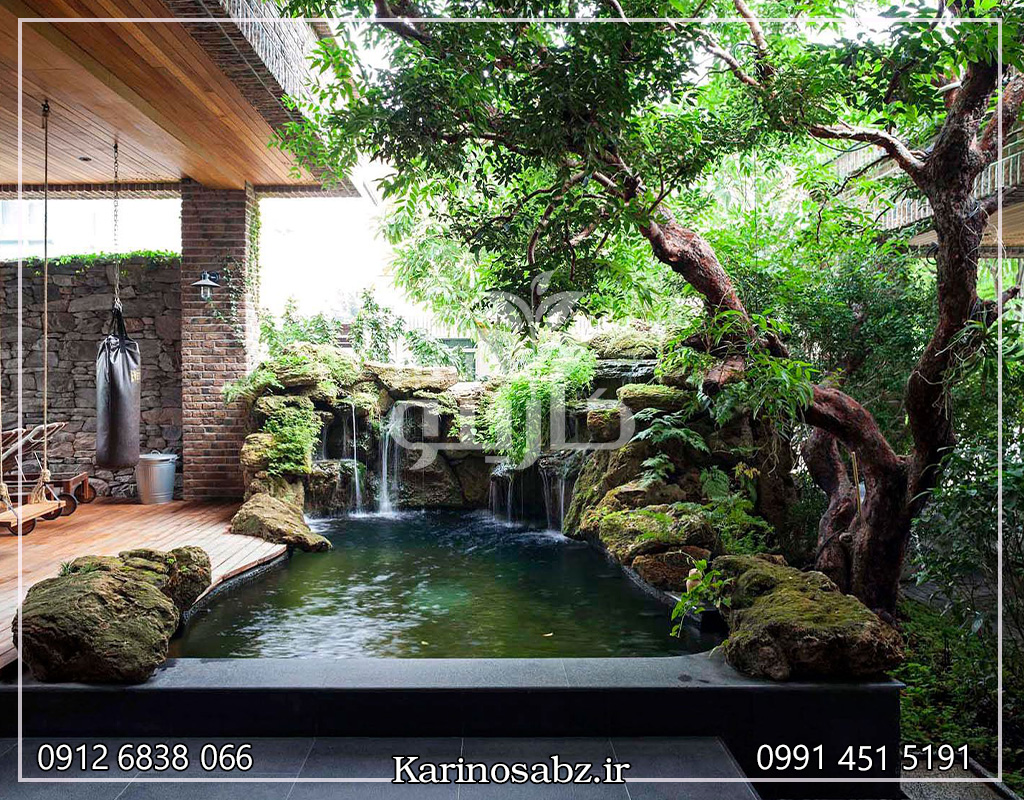 اجرای فضای سبز حیاط