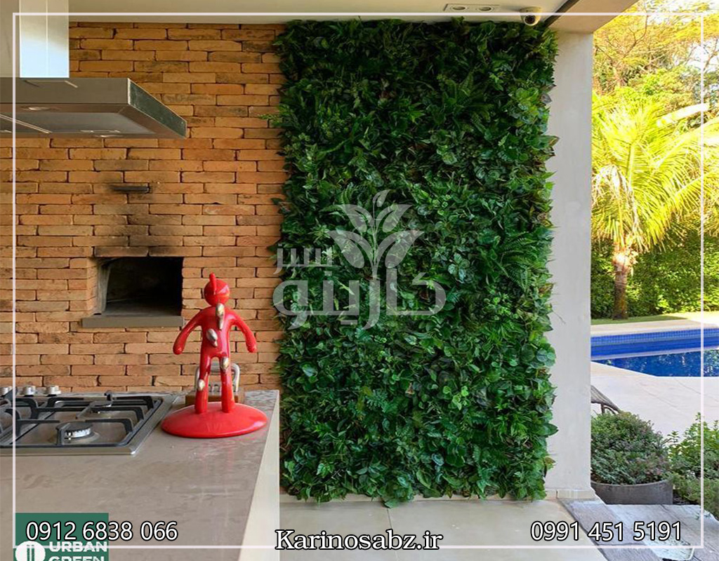 هزینه اجرای دیوار سبز مصنوعی ، اجرای دیوار سبز حیاط