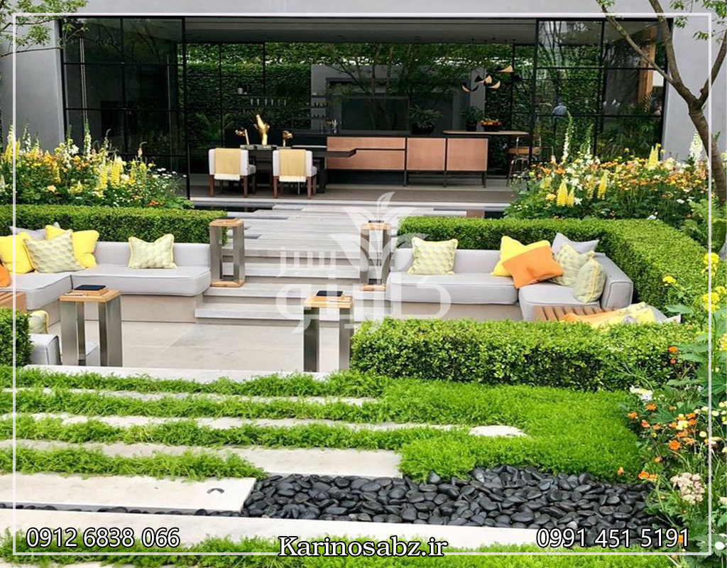 المان ها در محوطه سازی باغ